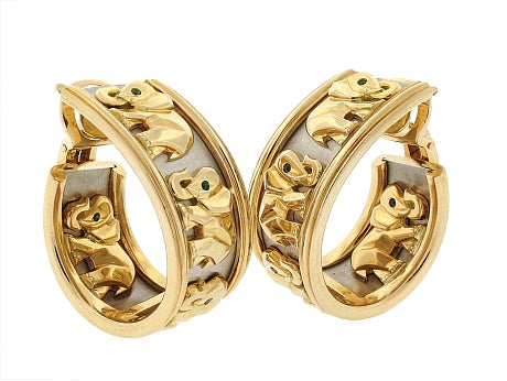 Cartier Walking Elephant Earrings