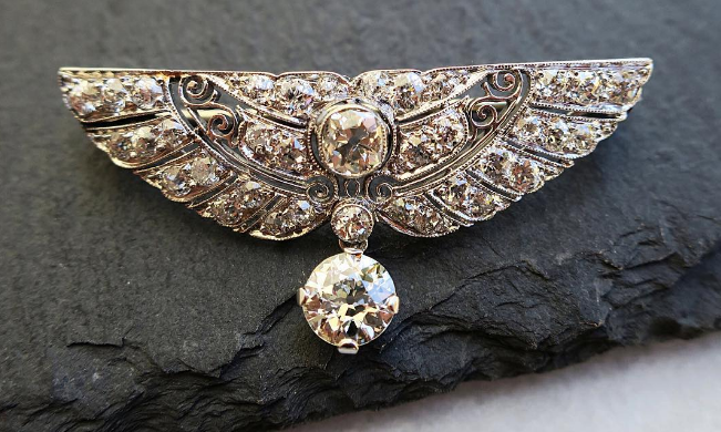 Delicate Crystal Diamond Brooch Pins For Vintage Jean Cufflink