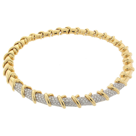 Charles Turi Gold Diamond Collar Necklace