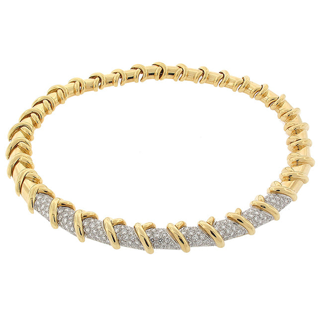 Charles Turi Gold Diamond Collar Necklace