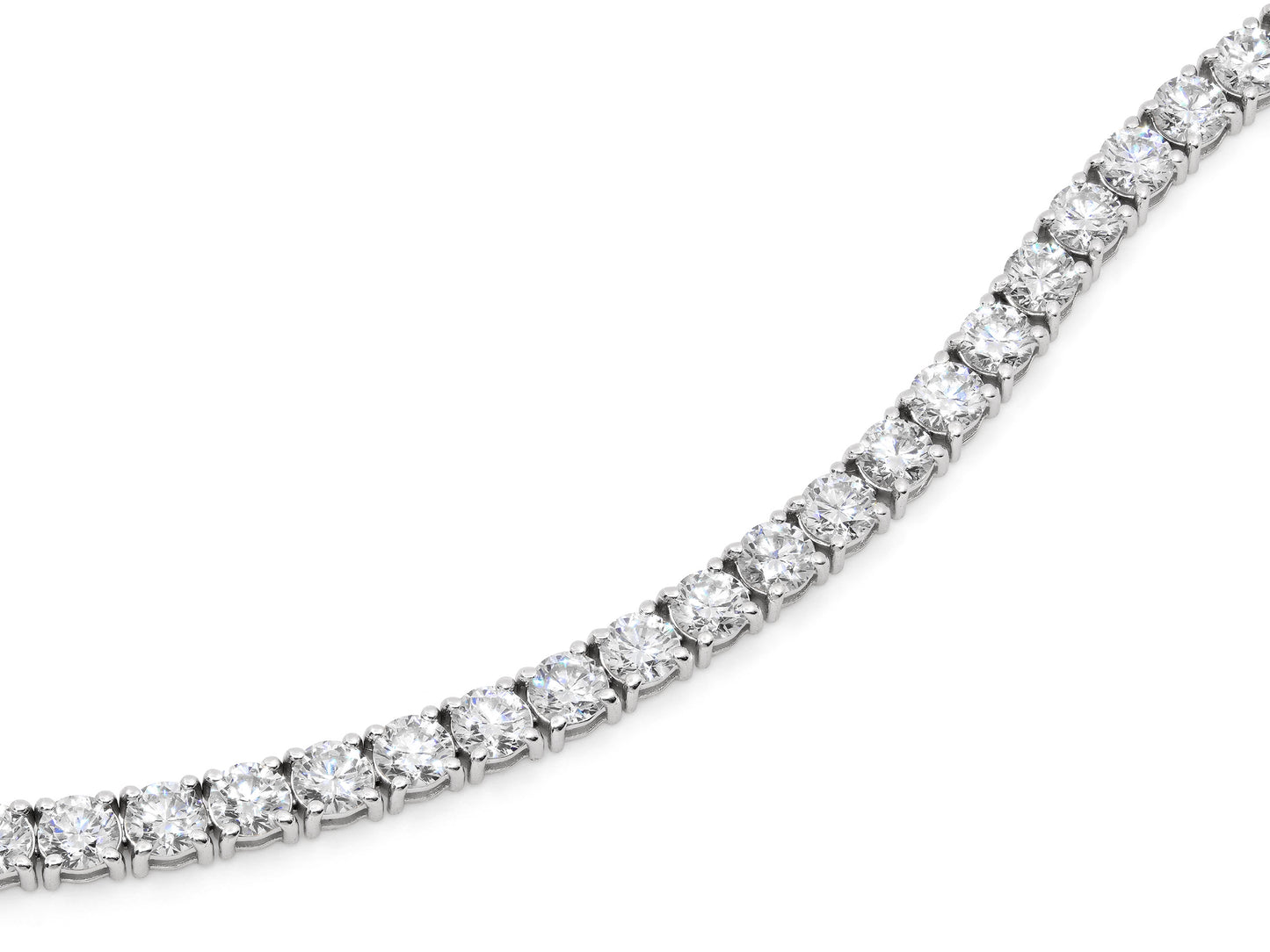 Diamond Line Bracelet, 8.55 total carats, in 18K White Gold