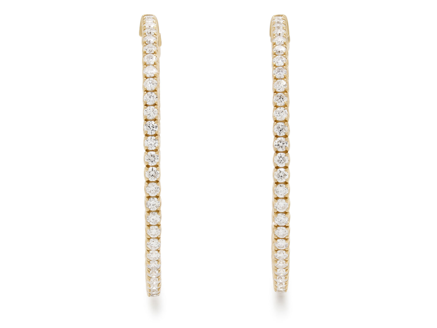 Diamond Hoop Earrings in 14K Gold