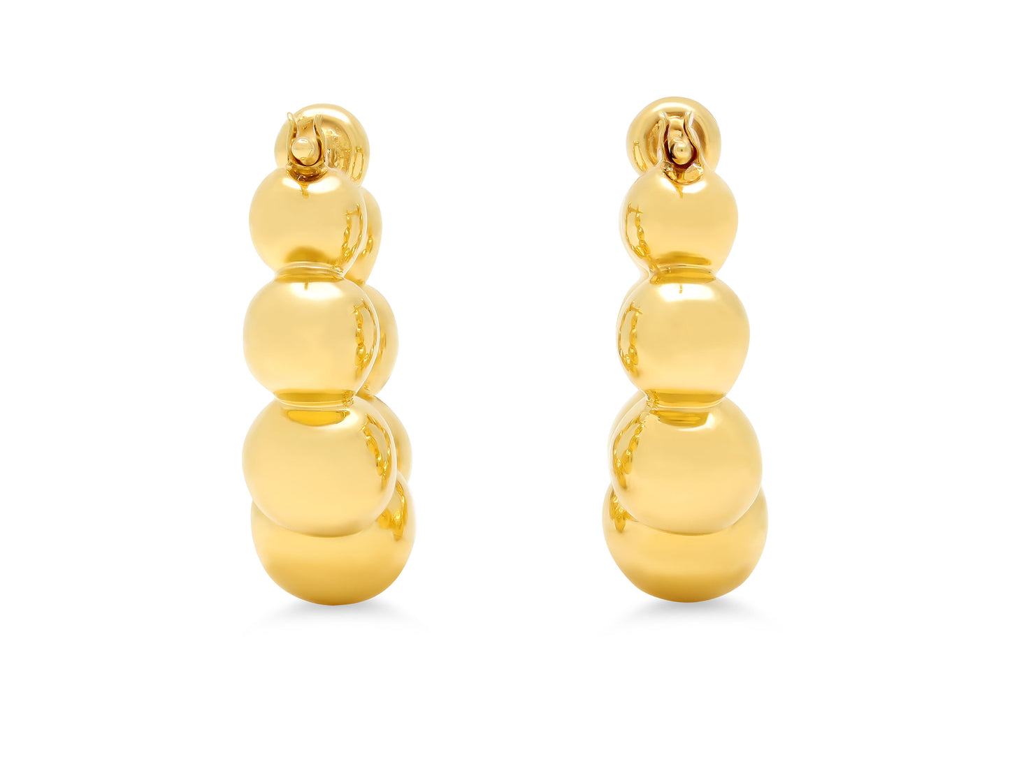 Gold Ball Earrings in 18K Gold, by Beladora