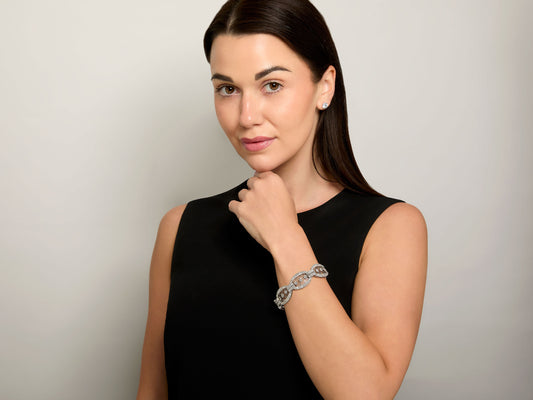 Antique Edwardian Diamond Filigree Bracelet in Platinum