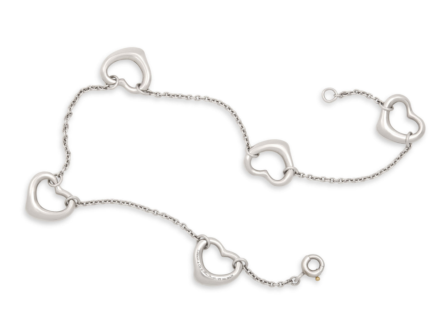 Tiffany & Co. Elsa Peretti 'Open Heart' Bracelet in Platinum