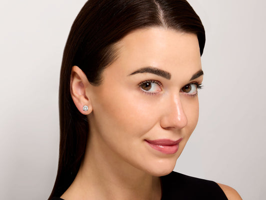 Diamond Stud Earrings, 2.12 total carats, H Color, in Platinum