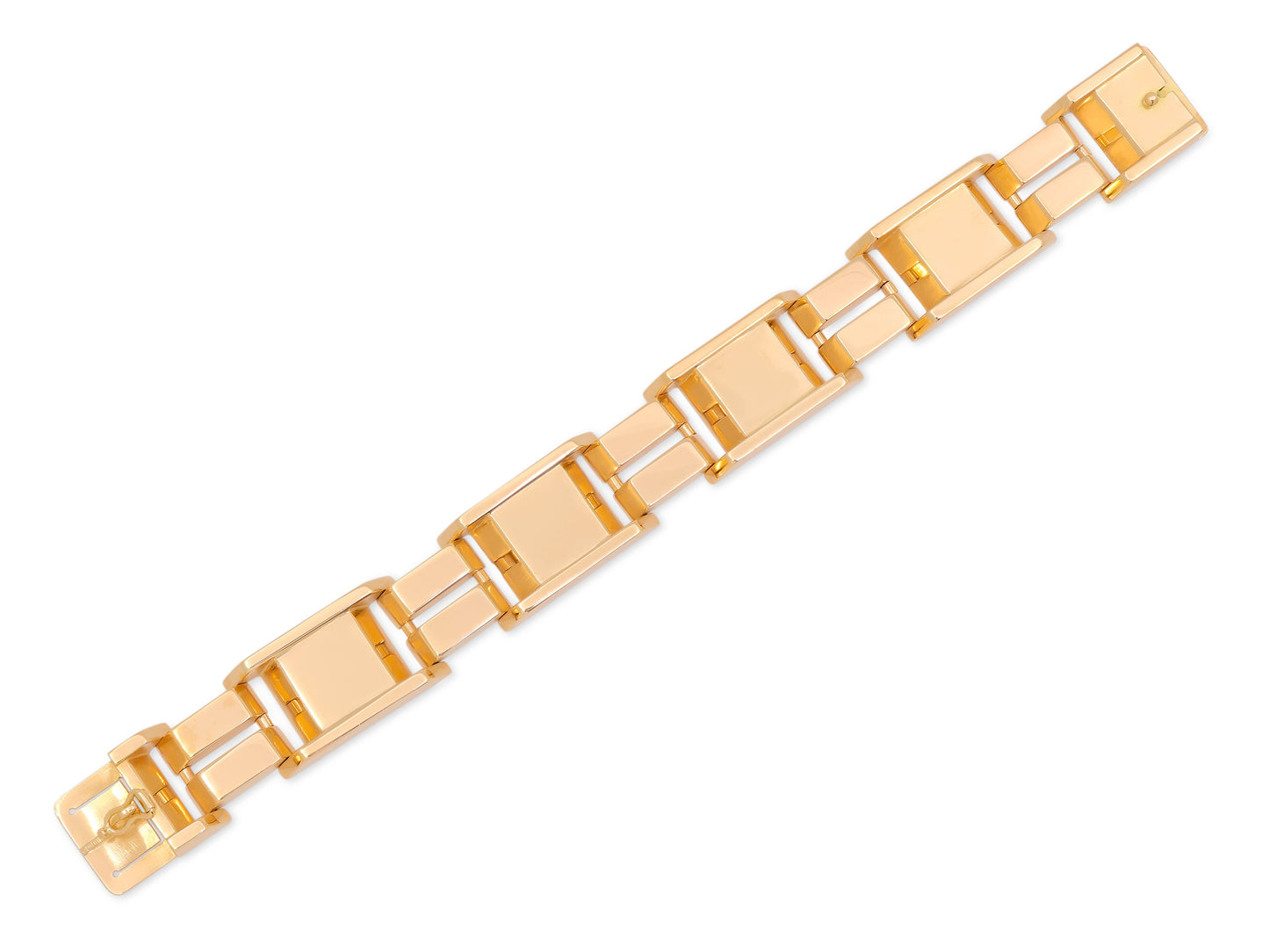 Retro Tank Bracelet in 14K Rose Gold