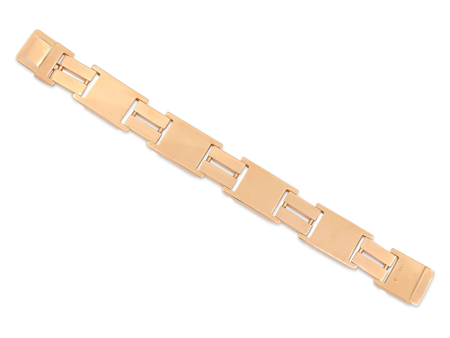 Retro Tank Bracelet in 14K Rose Gold