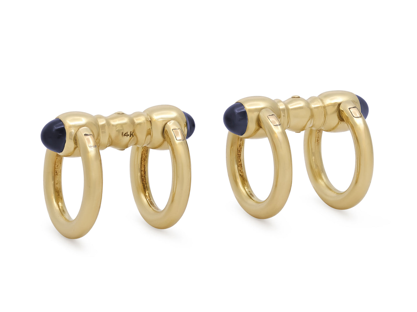 Sapphire Cufflinks in 14K Gold