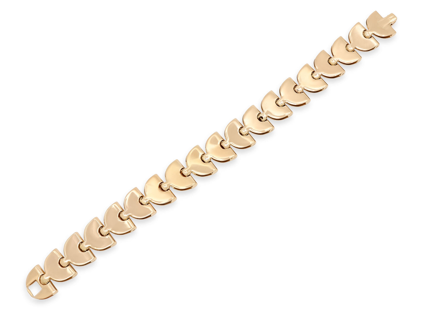 Retro Gold Link Bracelet in 14K Gold