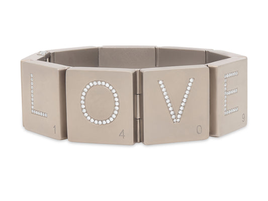Suzanne Syz 'Scrabble' Bracelet in Titanium