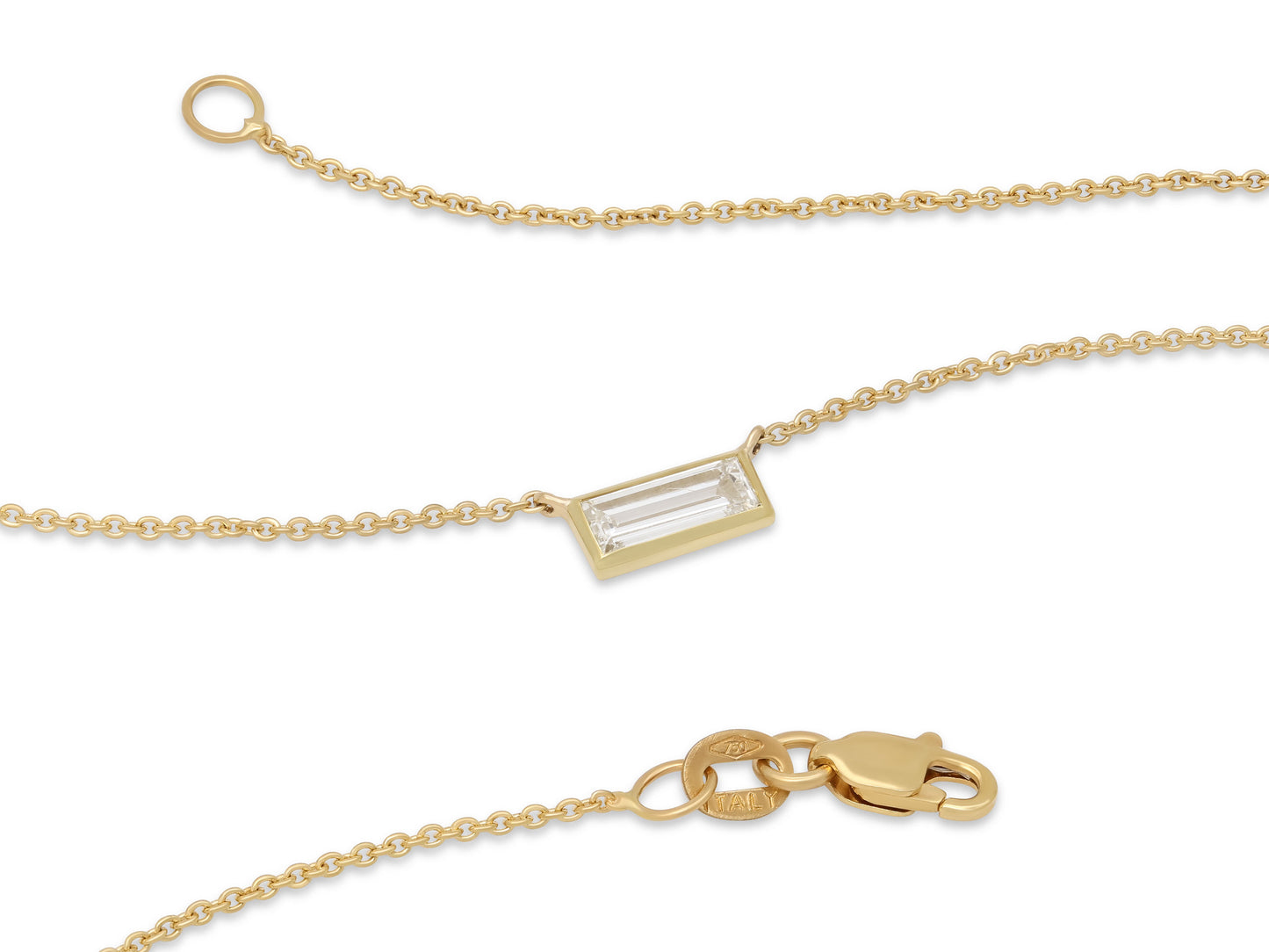Beladora 'Reimagined' Bezel-Set Diamond Necklace in 18K Gold