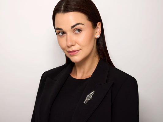 Antique Edwardian Diamond and Natural Pearl Brooch in Platinum