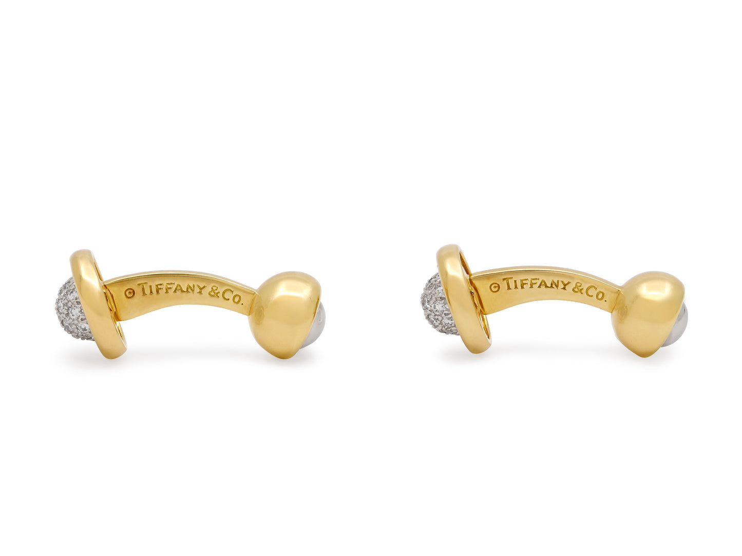 Tiffany & Co. 'Etoile' Diamond Cufflinks in 18K Gold and Platinum