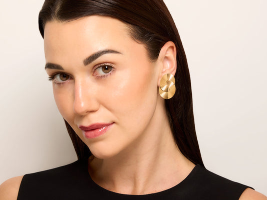 Mid-Century Tiffany & Co. Disk Earrings in 14K Gold