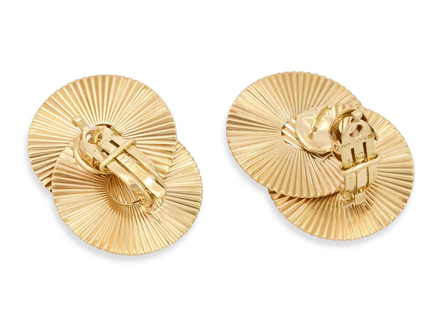 Mid-Century Tiffany & Co. Disk Earrings in 14K Gold
