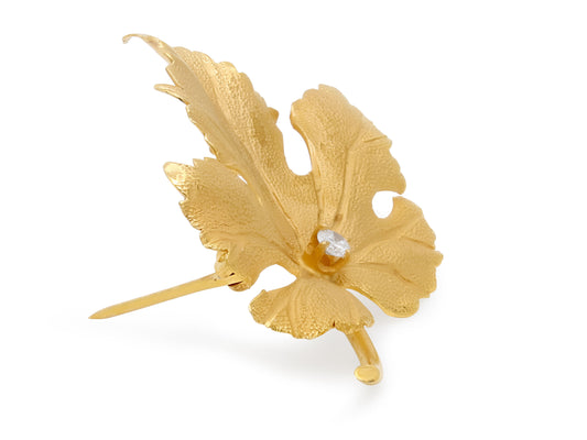 Tiffany & Co. Maple Leaf Brooch in 14K Gold