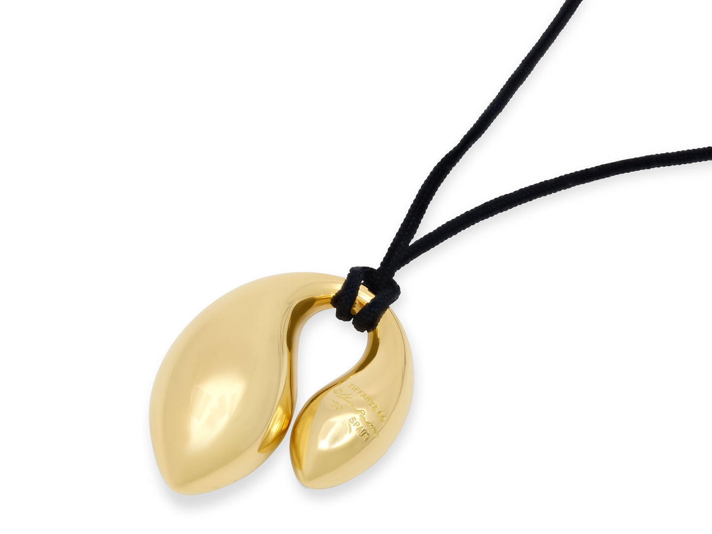 Tiffany & Co. Elsa Peretti 'Double Teardrop' Pendant in 18K Gold