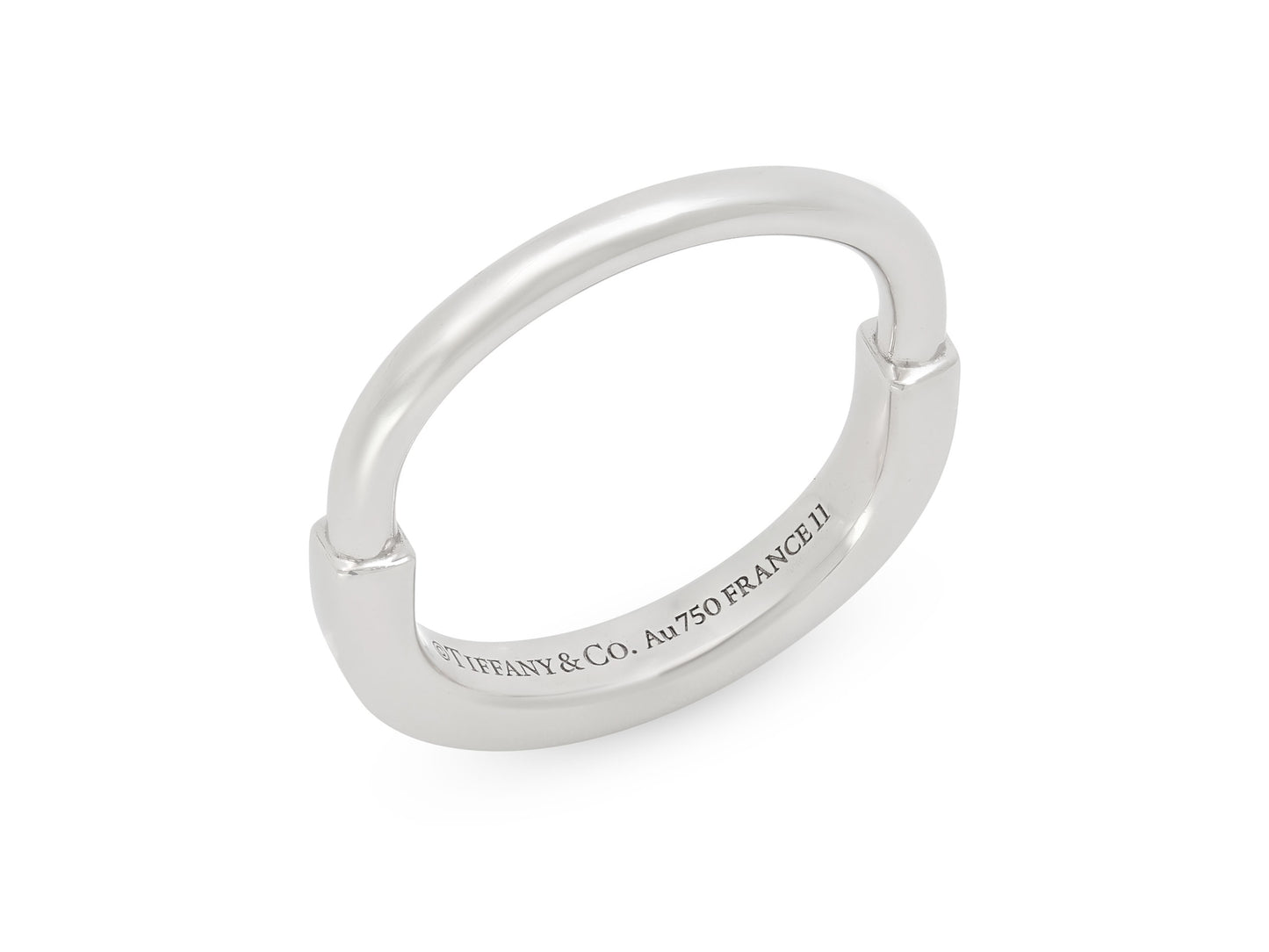 Tiffany & Co. 'Lock' Ring in 18K White Gold