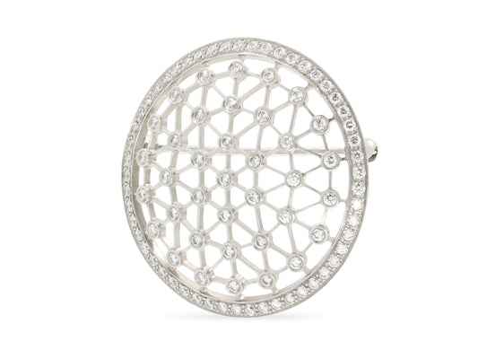 Tiffany & Co. 'Voile' Diamond Brooch in Platinum