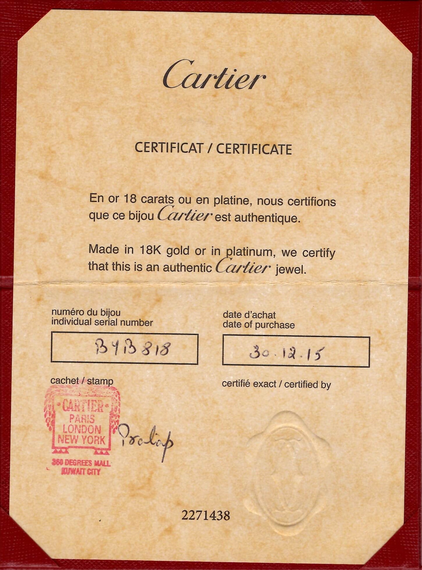 CERTIFICATE