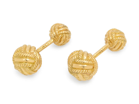 Tiffany & Co. Schlumberger 'Love Knot' Cufflinks in 18K Gold
