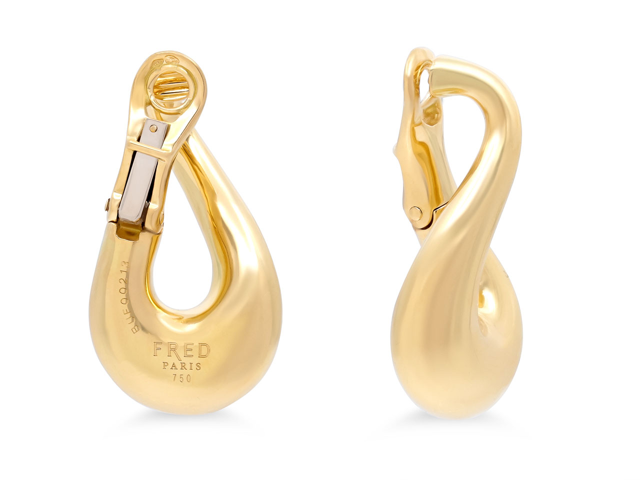 Fred of Paris 'Infinity' Drop Earrings in 18K Gold