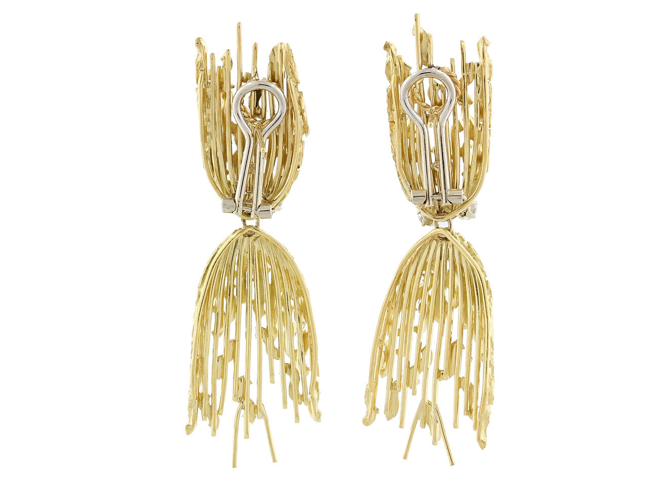 Modernist Diamond Earrings in 18K