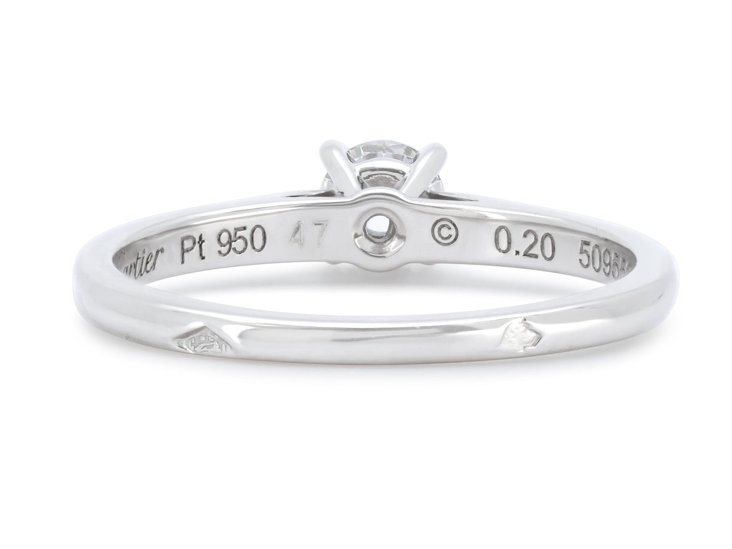 Cartier 'Solitaire 1895' Diamond Promise Ring, 0.20 carats, in Platinum