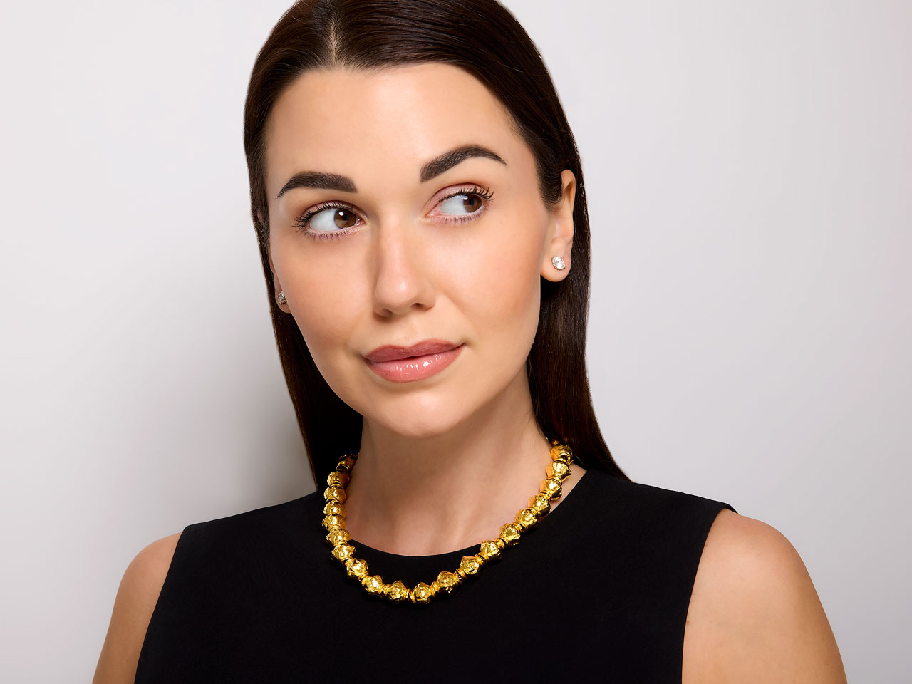 Jean Mahie Bead Necklace in 22K Gold
