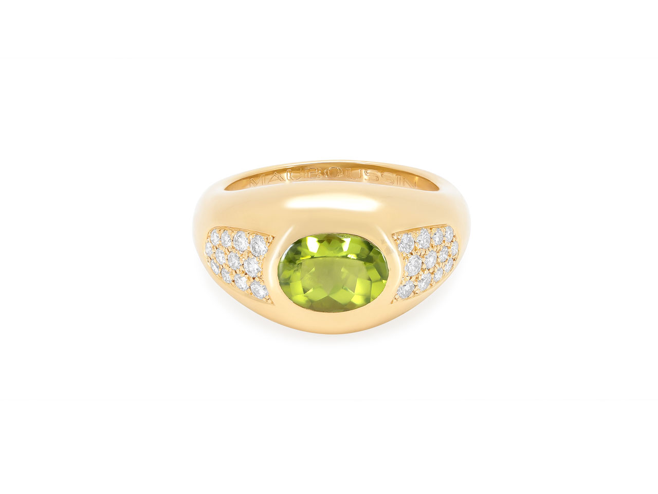 Mauboussin Peridot and Diamond 'Aloha' Ring in 18K