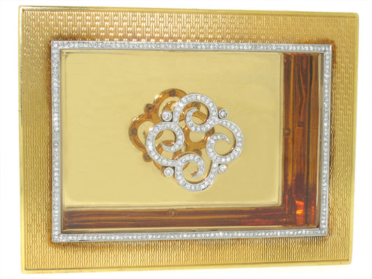 Exceptional Mid-Century Box with Diamond Detail in 18K