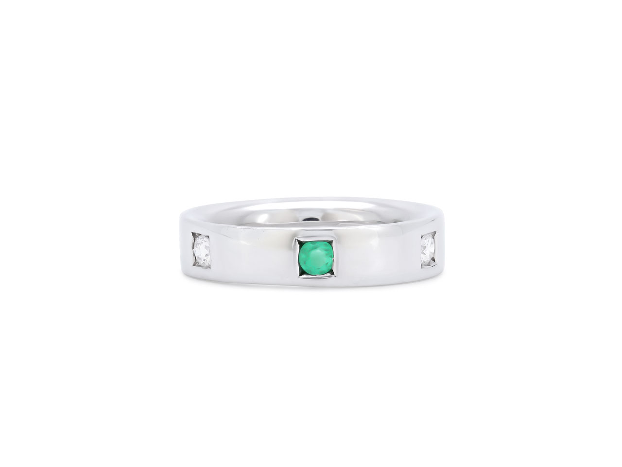 Damiani Emerald and Diamond Ring in 18K