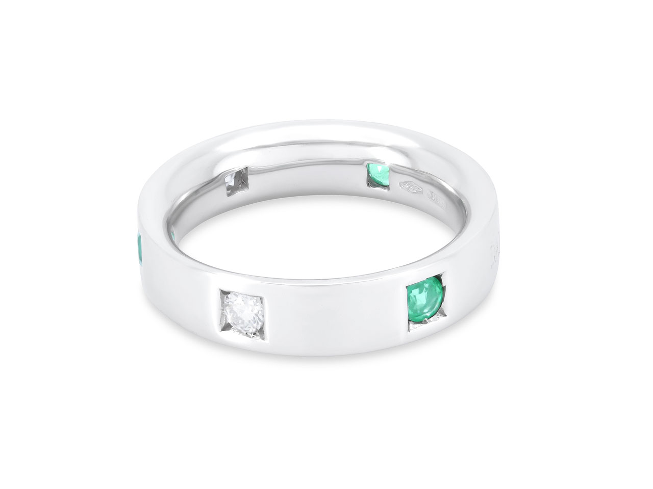 Damiani Emerald and Diamond Ring in 18K