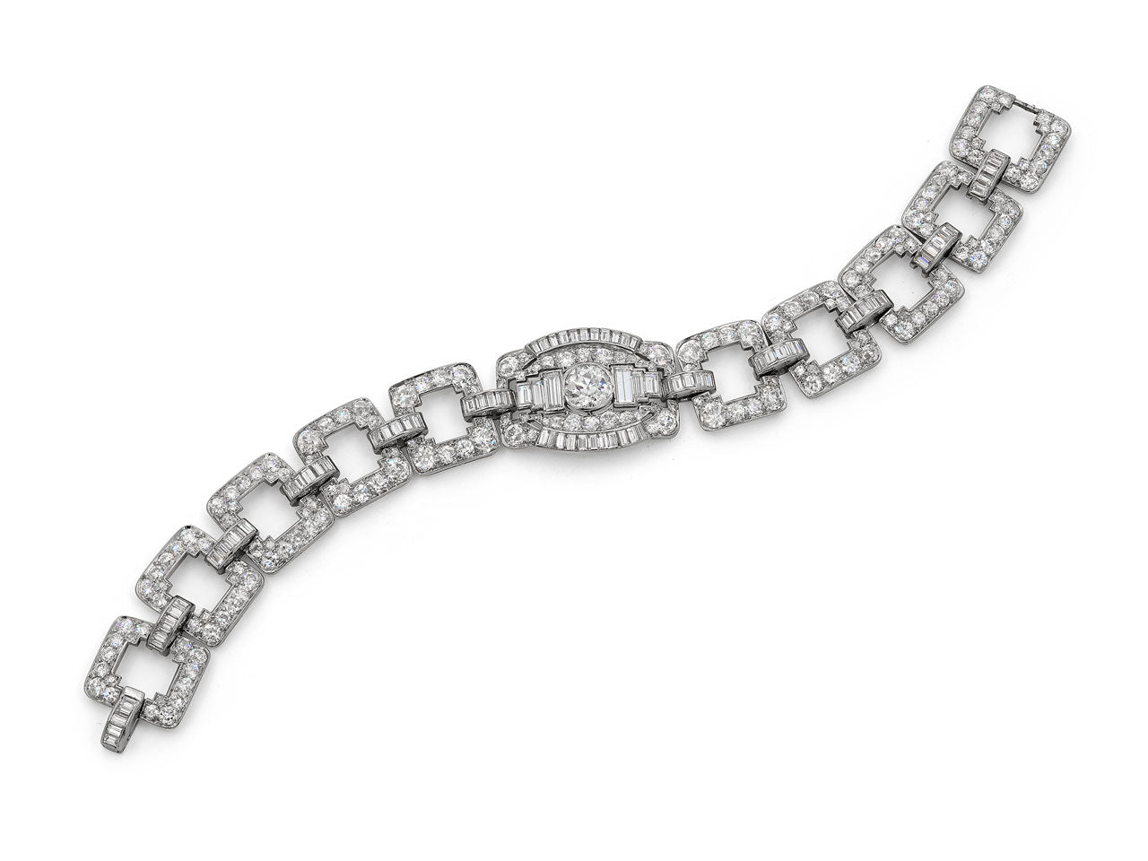 Art Deco Diamond Bracelet in Platinum