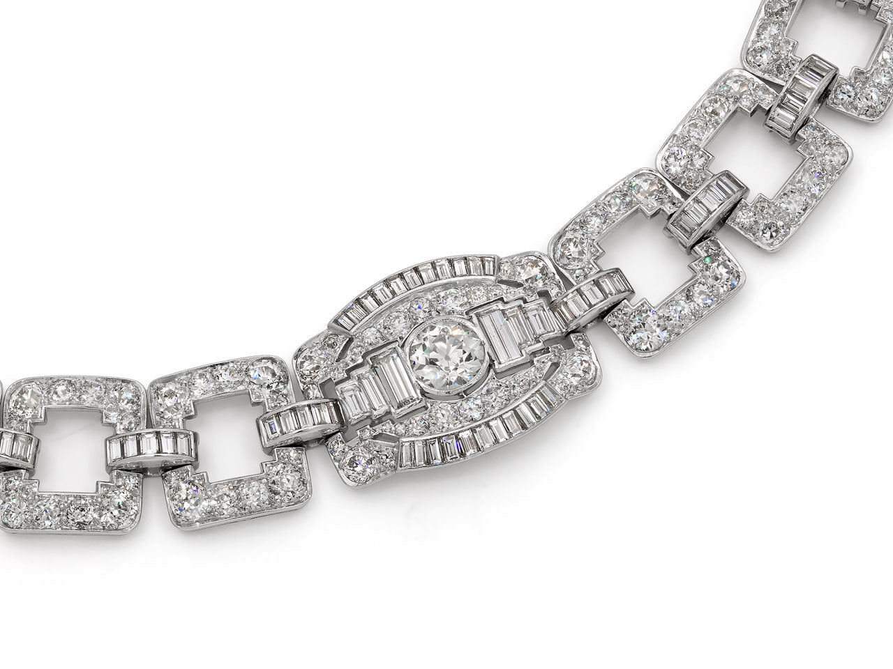 Art Deco Diamond Bracelet in Platinum
