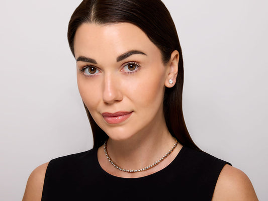 Antique Edwardian Natural Pearl and Diamond Necklace in 14K