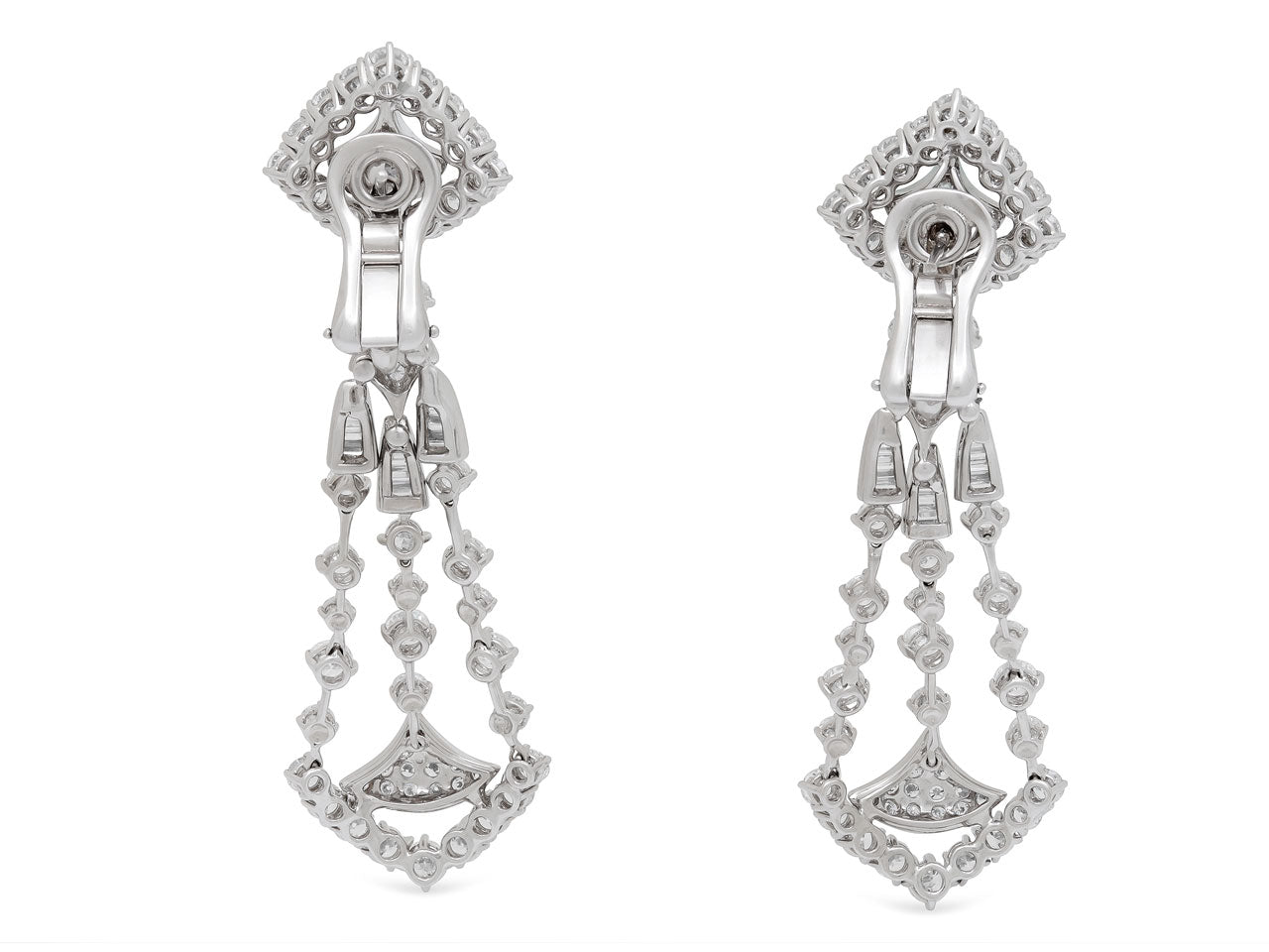 Diamond Chandelier Earrings in 18K White Gold