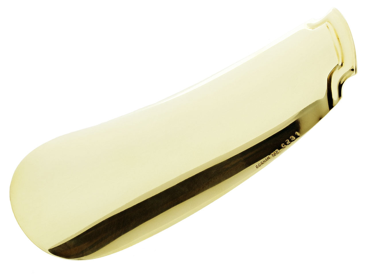 Antique Edwardian Shoe Horn in 14K Gold, by Gorham