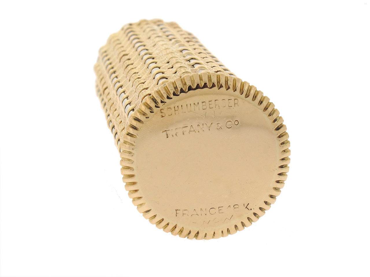Tiffany & Co. Mid-Century Schlumberger Gold Lipstick Case in 18K