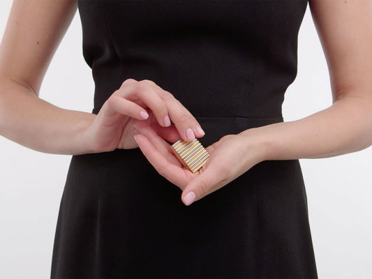 Retro Pillbox in 18K Tricolor Gold