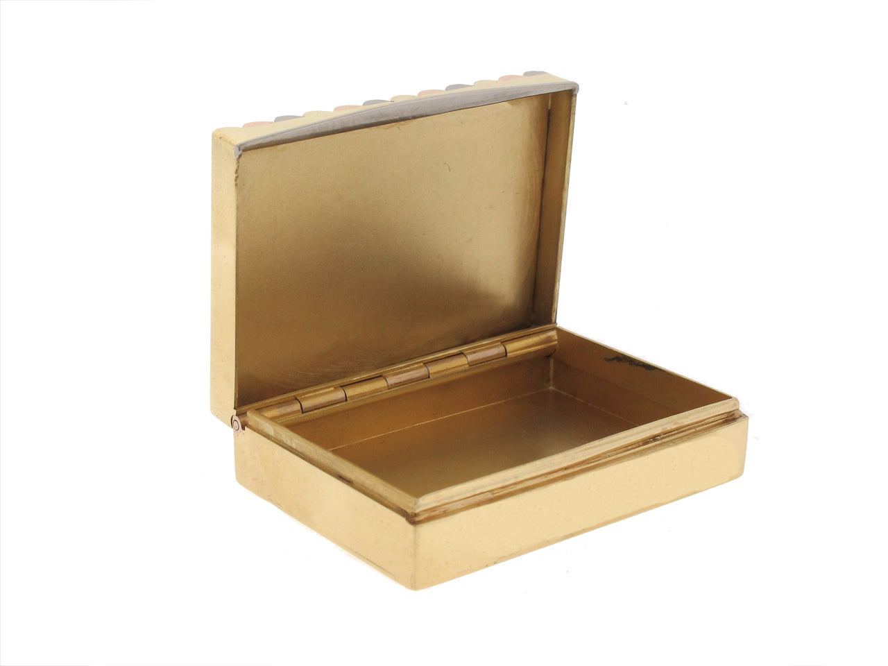 Retro Pillbox in 18K Tricolor Gold