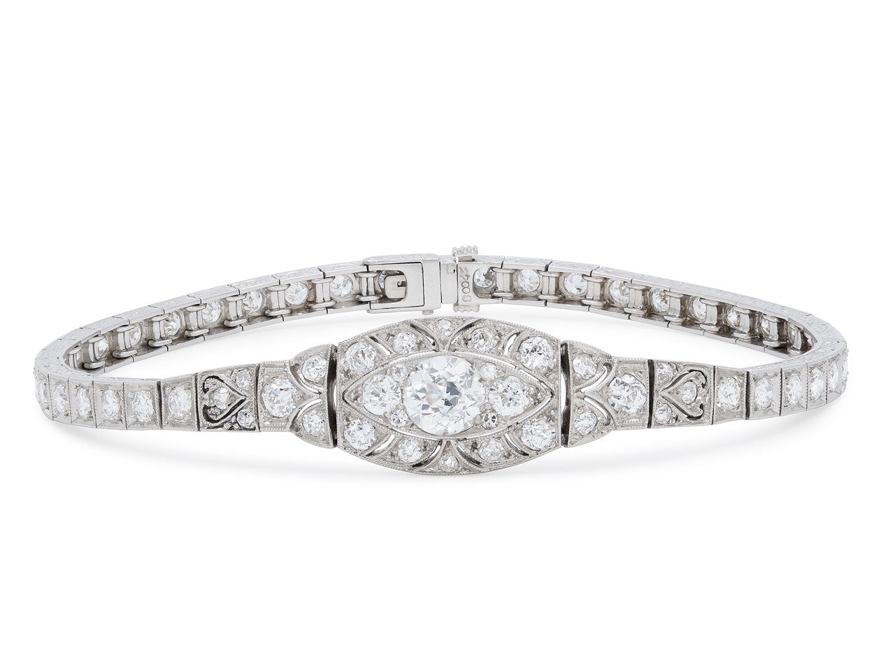 Art Deco Diamond Bracelet in Platinum