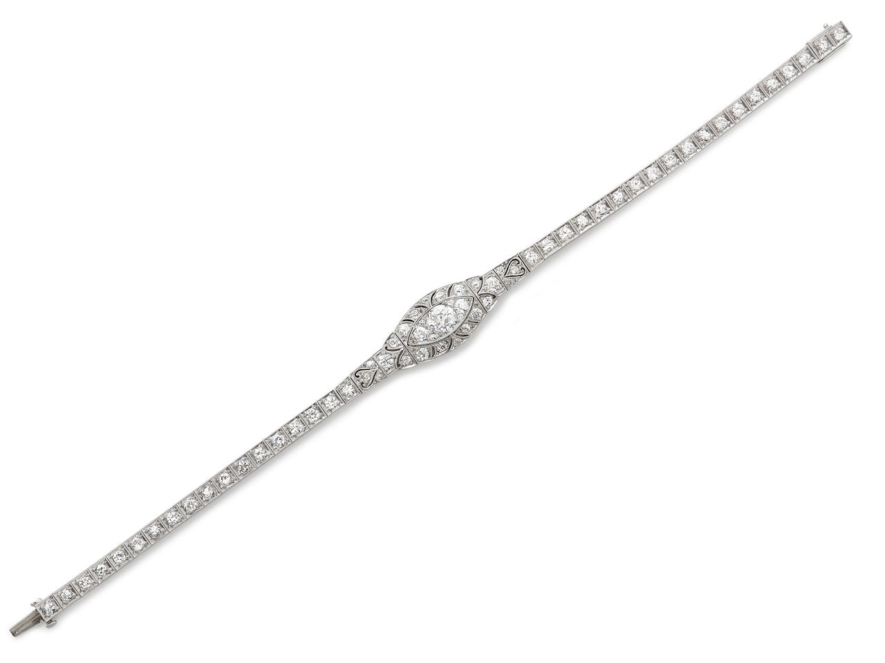 Art Deco Diamond Bracelet in Platinum
