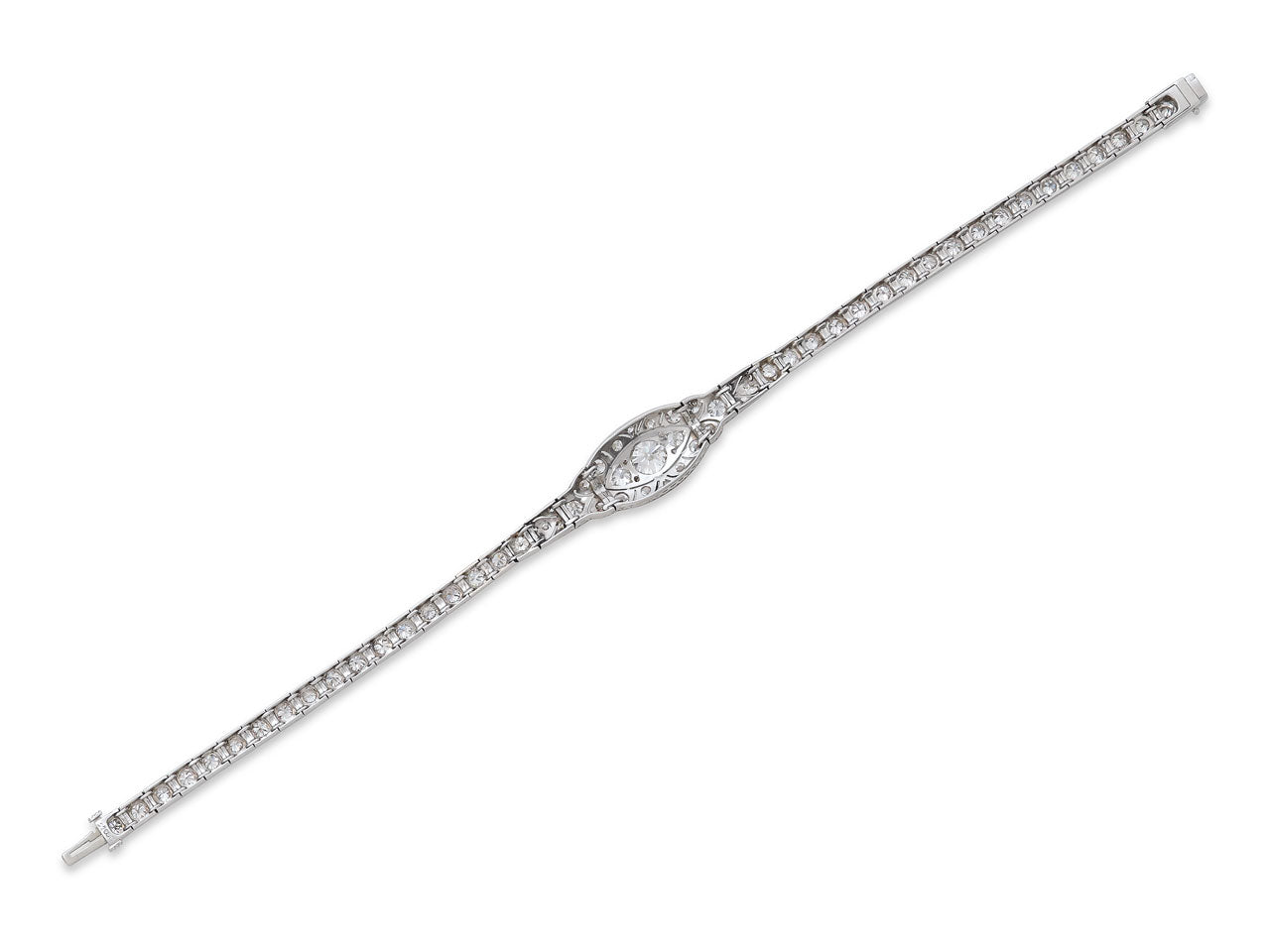 Art Deco Diamond Bracelet in Platinum