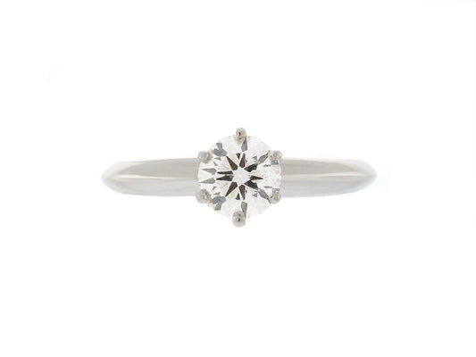 Tiffany & Co. 'Tiffany Setting' Diamond Solitaire Ring, 0.63 Carat I/VS1, in Platinum
