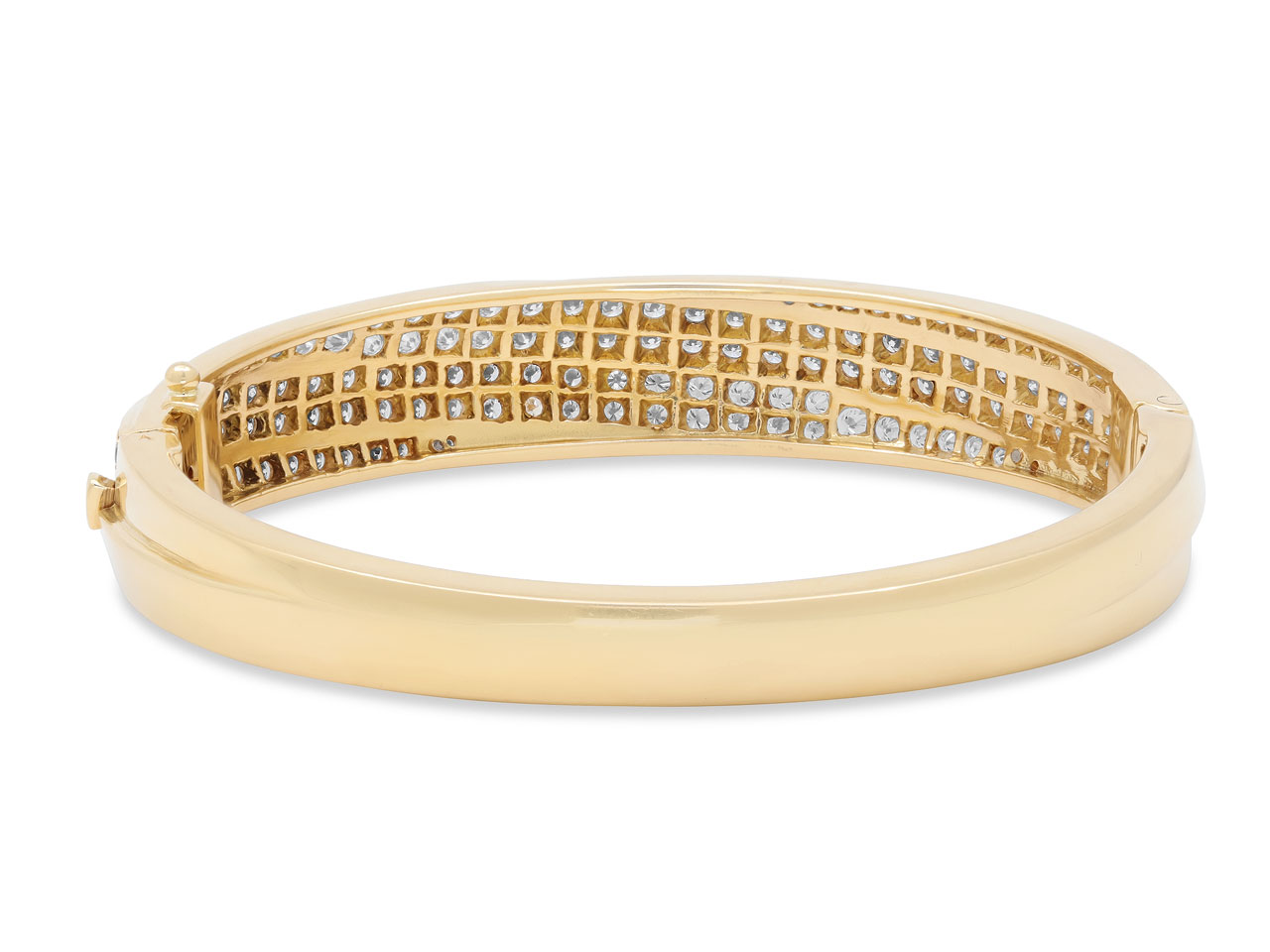 French Diamond Bangle Bracelet in 18K