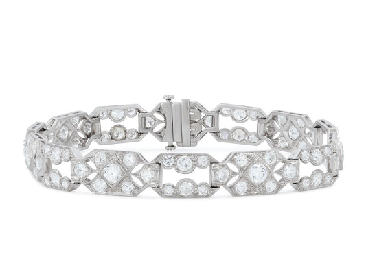 Art Deco Diamond Bracelet in Platinum