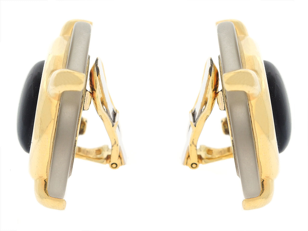 Cartier Aldo Cipullo Crystal and Onyx Earrings in 18K Gold