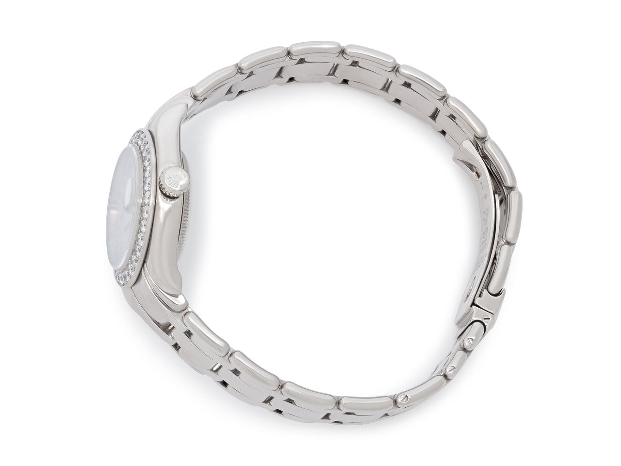 Rolex Lady-Datejust 'Pearlmaster' with Mother-of-Pearl Dial and Diamond Bezel in 18k White Gold, 29mm